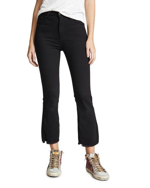 Levi s Mile High Crop Flare Jeans in Black Lyst