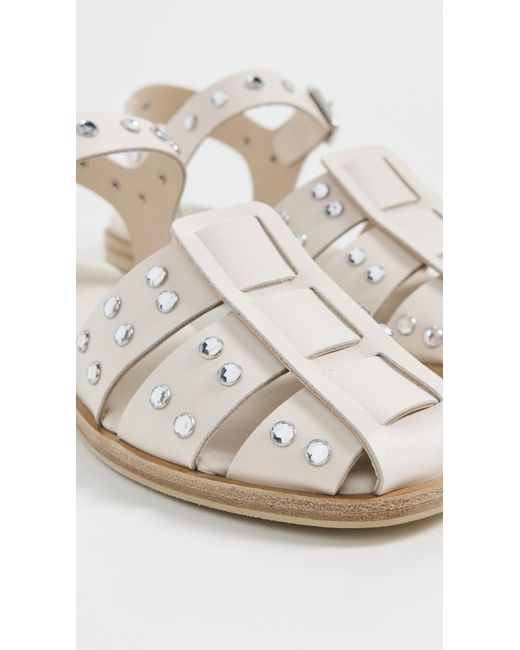 Frēda Salvador White Sera Fisherman Sandals