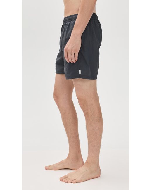 AUTO-REPLY Black Solid Sebastian Swim Trunks 6 for men