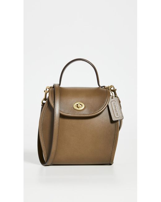 COACH Turnlock Curved Top Handle Handbag Lyst
