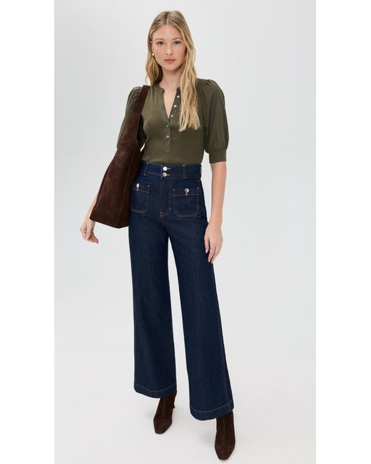 Veronica Beard Green Coralee Top