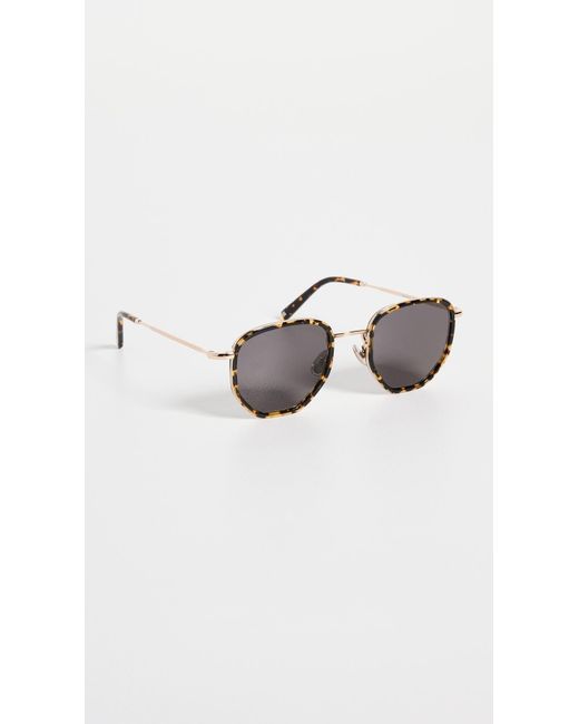Illesteva Black Hunter Ace Flame Sunglasses