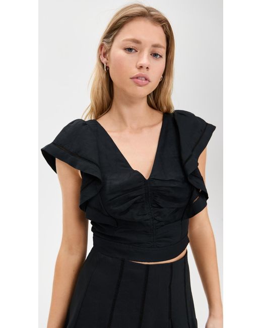 La Ligne Black Lila Top