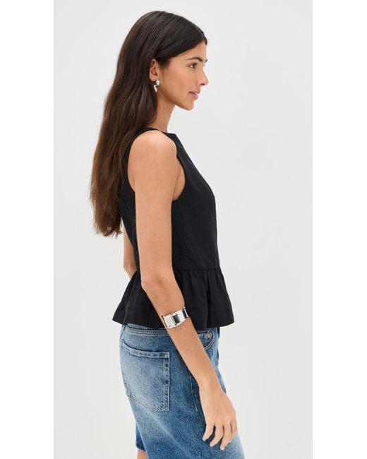ALIGNE Black Penelope Linen Top