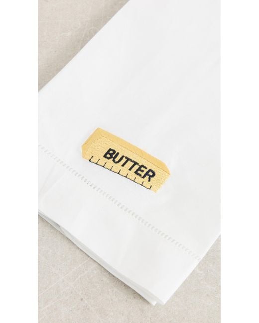 Abode White Butter Tea Towel