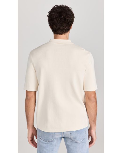 Fred Perry White Button Through Knitted Hirt for men