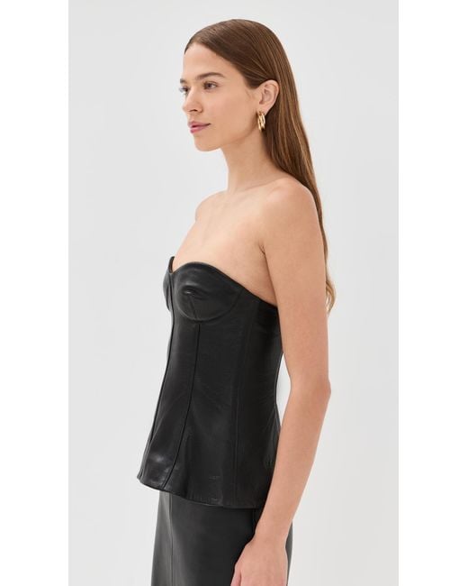 Jonathan Simkhai Black Tyla Bustier Top