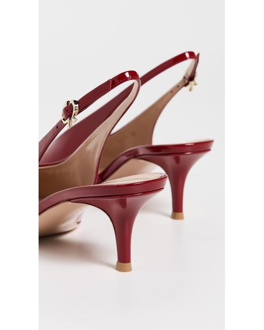Gianvito Rossi Red Robbie Sling Pumps 55Mm