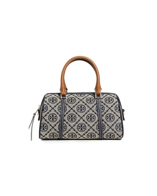 Tory Burch Black T Monogram Mini Barrel Bag