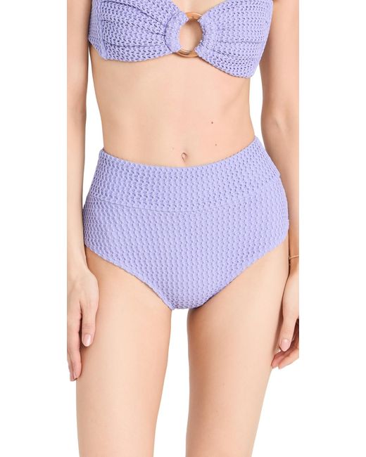 Montce Blue High Rie Bikini Bottom Avendar Crochet