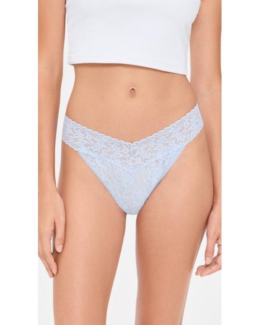 Hanky Panky Blue Original Rise Thong 5 Pack