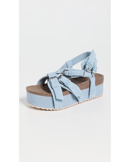 R13 Blue Platform Sandals