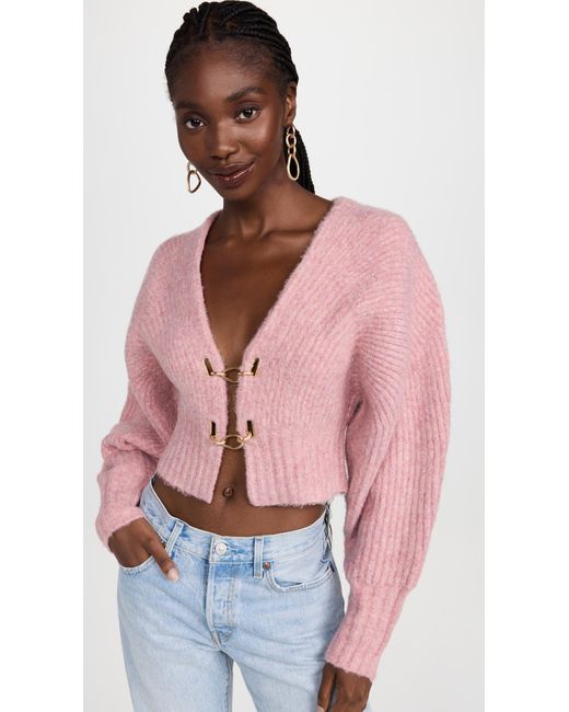 Cult Gaia Synthetic Casella Knit Cardigan in Red Lyst