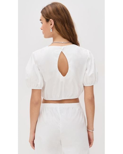 Le Bos White Lillian Blouse