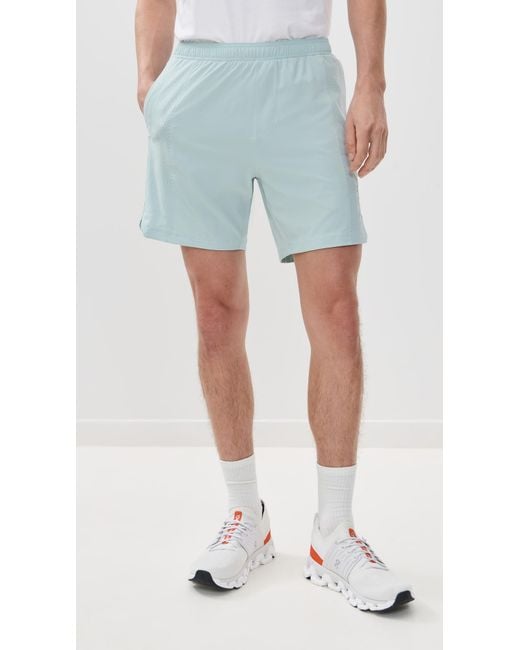 Rhone Blue Lined Backspin Shorts 7 for men