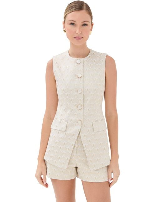 Veronica Beard White Lois Vest