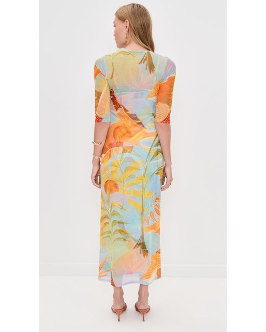 Never Fully Dressed Blue Sky Sydney Mesh Midi Dress