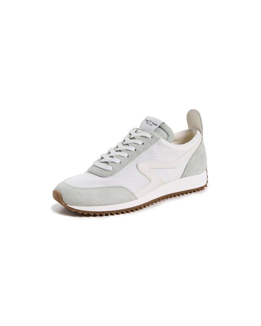 Rag & Bone White Mesh Retro Runner Sneakers