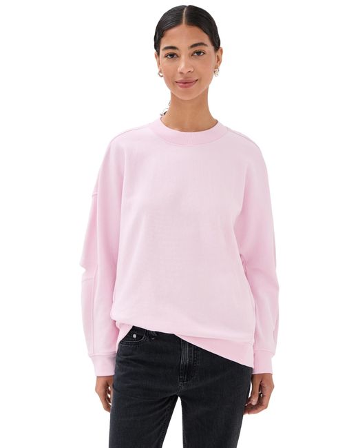 Tibi Pink Cocoon Crewneck Sweatshirt