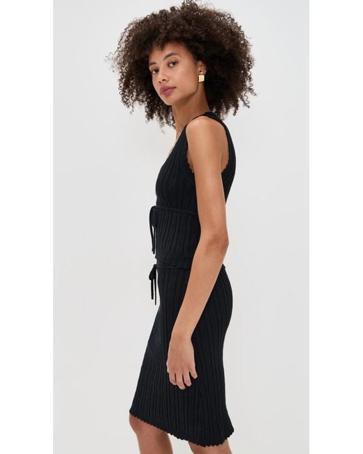 Reformation Black Erin Cotton Sweater Set