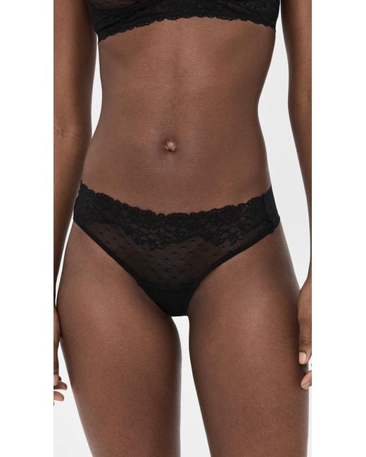 Commando Black Double Take Lace Thong