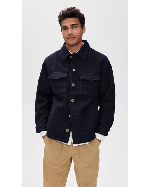 McTavish Blue Wool Jacket for men