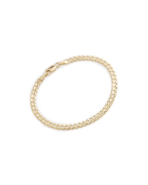 ISA GRUTMAN White 14K Cuban Chain Bracelet