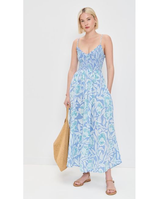 Free People Blue Sweet Nothings Midi Dress