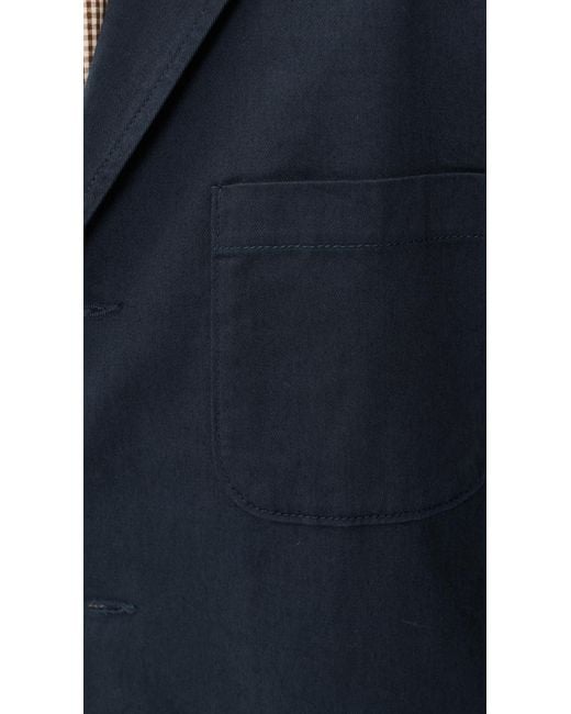 Universal Works Blue Three Button Jacket for men
