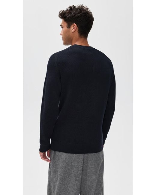 NN07 Blue Kaley Cotton Crewneck Sweater for men