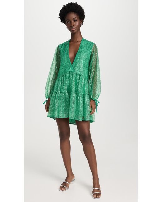 Stella Nova Green Sequins Mini Dress