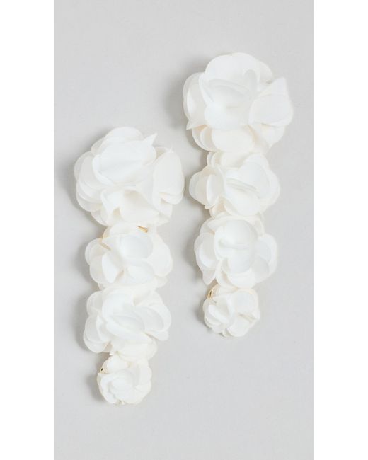 Shashi White Lily Earrings