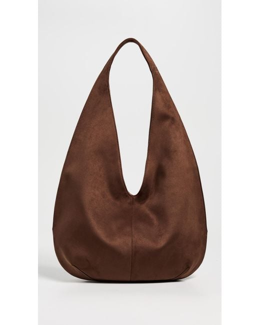 JW PEI Brown Dara Faux Suede Hobo Bag