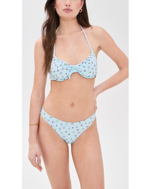 Solid & Striped Blue The Tati Bikini Bottoms