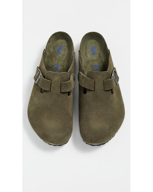 Birkenstock Green Boston Soft Footbed Clogs for men