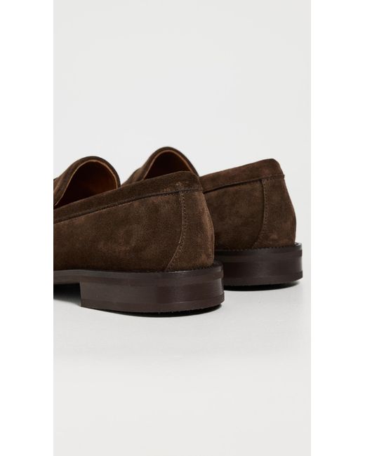 Allen Edmonds Brown Como Suede Loafers for men
