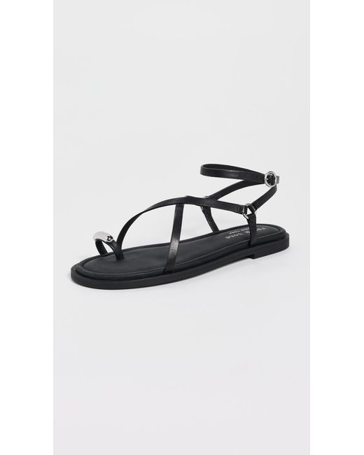 Rag & Bone Black Geo Strappy Ring Sandals
