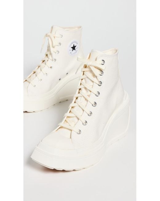 Converse White Chuck 70 Deluxe Wedge Sneakers 7