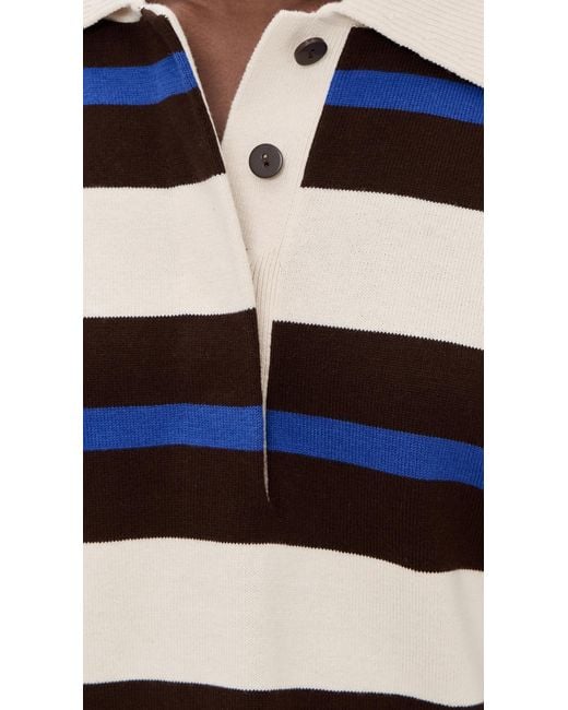 ALIGNE Blue Ester Knitted Rugby Sweater