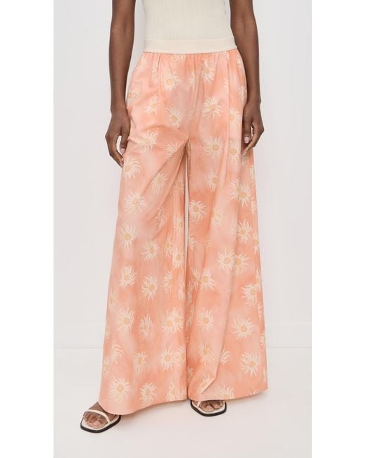 Rodebjer Pink Berta Cotton Print Pants