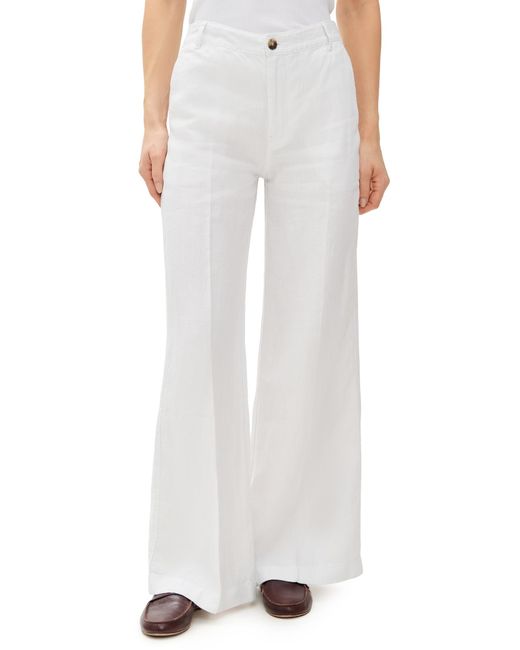 Madewell White The Zoe Relaxed Wide Pants