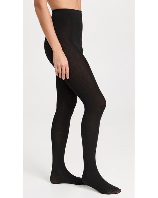 Stems Black Cotton Super Soft Tights