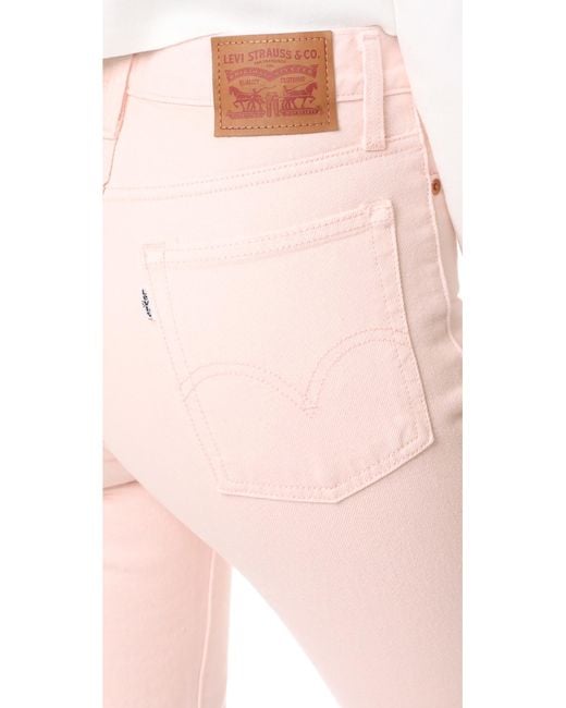 Pink hotsell levi jeans