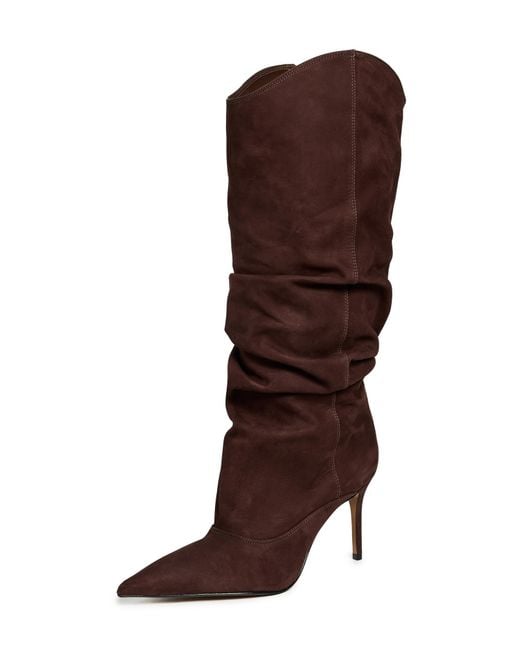 SCHUTZ SHOES Brown Maryana Up Slouch Boots