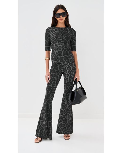 Stella McCartney Black Leopard Print Pants
