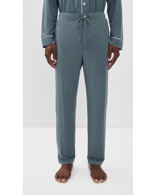 Eberjey Blue William Long Pajama Set for men