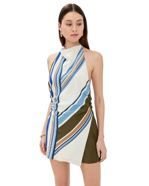 sachin and babi light blue dress La Lune Ruched Halter Maxi Dresses Lemon Shona Joy main image 0