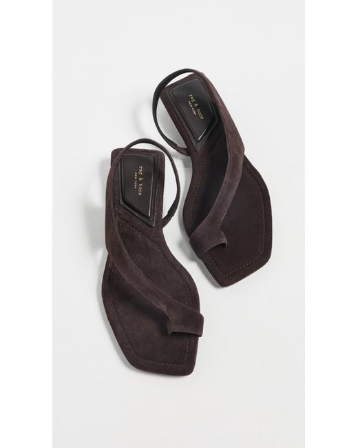 Rag & Bone Black Liv Flat Sandals