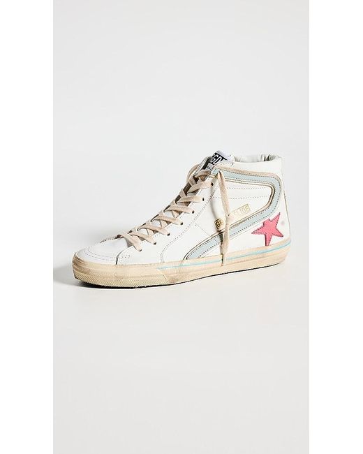 Golden Goose Slide Leather Upper Suede Star Nappa Wave Sneakers in