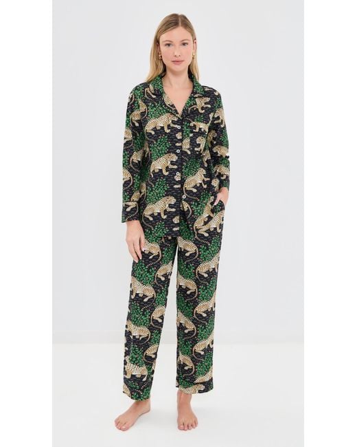 Printfresh Green Bagheera Long Pj Set
